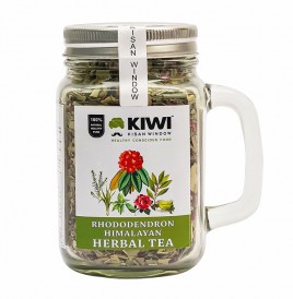 Kiwi Kisan Window Rhododendron Himalayan Herbal Tea  Glass Jar  100 grams